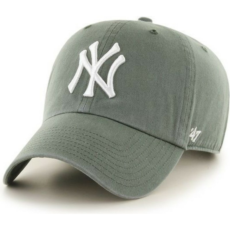 47-brand-curved-brim-new-york-yankees-mlb-clean-up-dark-green-cap