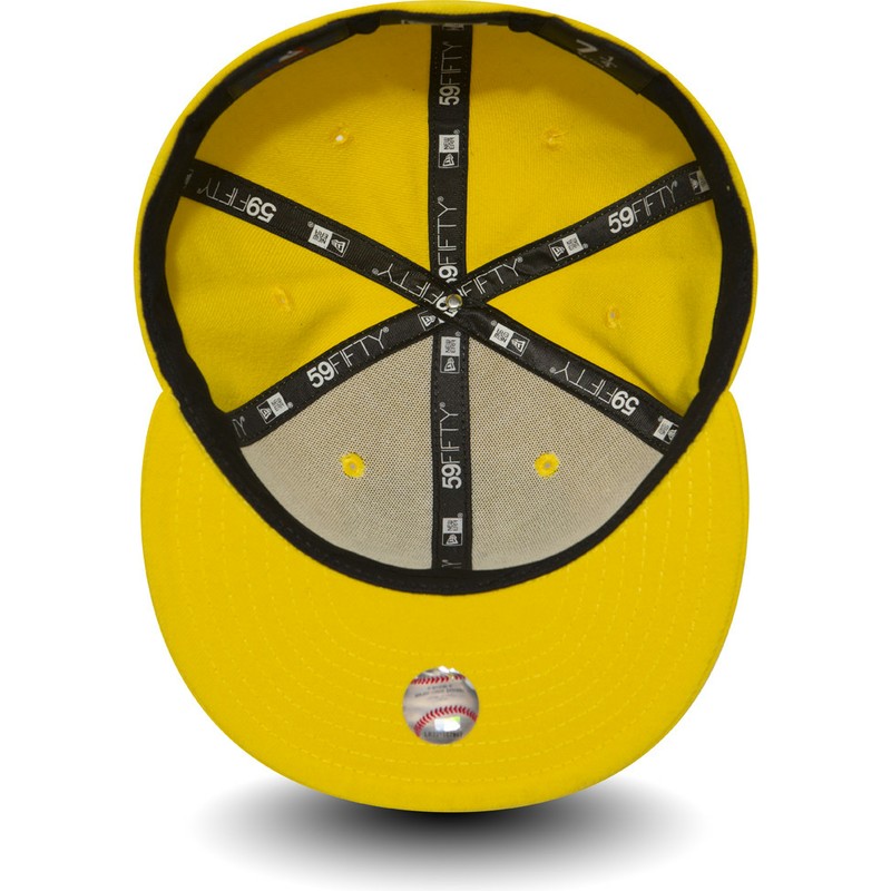 new-era-flat-brim-dark-yellow-9fifty-essential-new-york-yankees-mlb-yellow-fitted-cap
