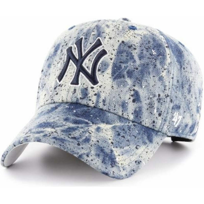 47-brand-curved-brim-blue-logo-new-york-yankees-mlb-clean-up-splat-blue-cap