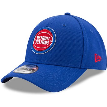 New Era Curved Brim 9FORTY The League Detroit Pistons NBA Blue Adjustable Cap