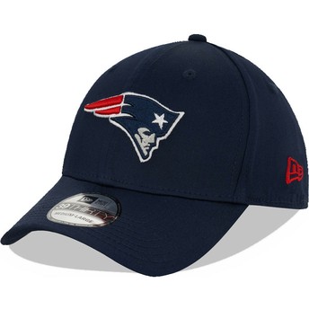 New Era Curved Brim 39THIRTY League Essential New England Patriots NFL Navy Blue Fitted Cap