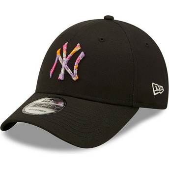 New Era Curved Brim 9FORTY Camo Infill New York Yankees MLB Black Adjustable Cap