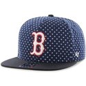 47-brand-flat-brim-cross-print-mlb-boston-red-sox-navy-blue-snapback-cap
