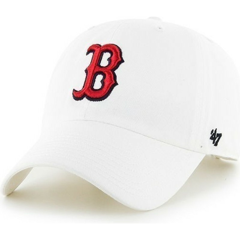 47-brand-curved-brim-front-logo-mlb-boston-red-sox-white-cap